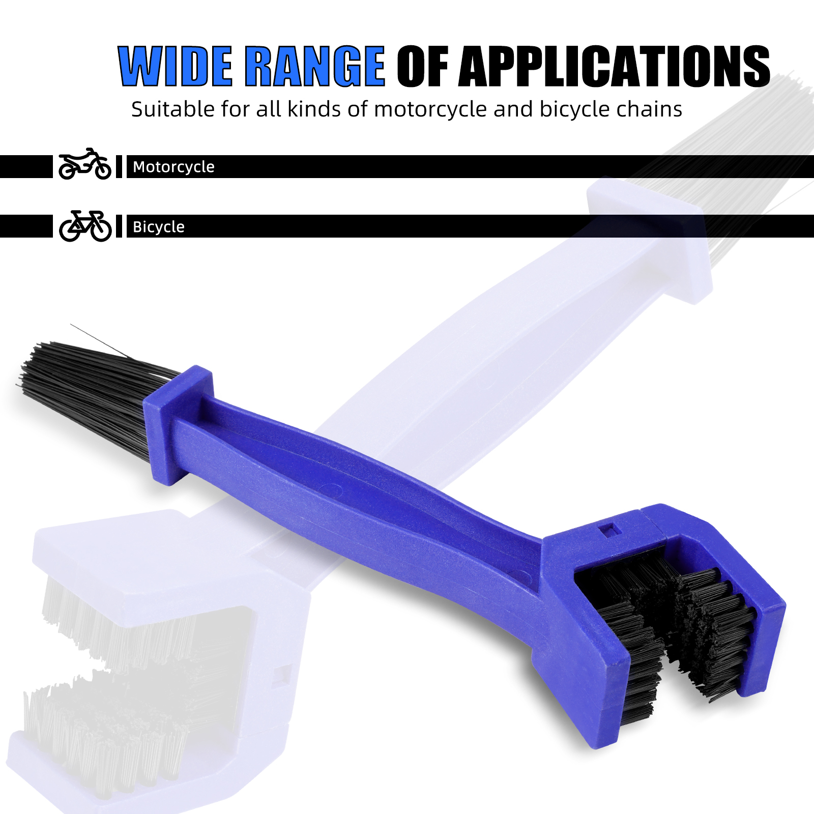 NICECNC-cepillo limpiador de cadena de bicicleta y motocicleta, herramienta de limpieza, cepillo de limpieza para KTM Yamaha BMW Husqvarna Kawasaki Suzuki Ducati Honda