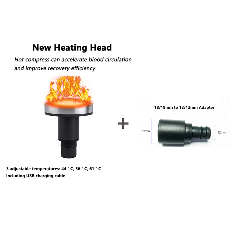 12 мм мини-фасциальный пистолет, массажная головка универсального типа