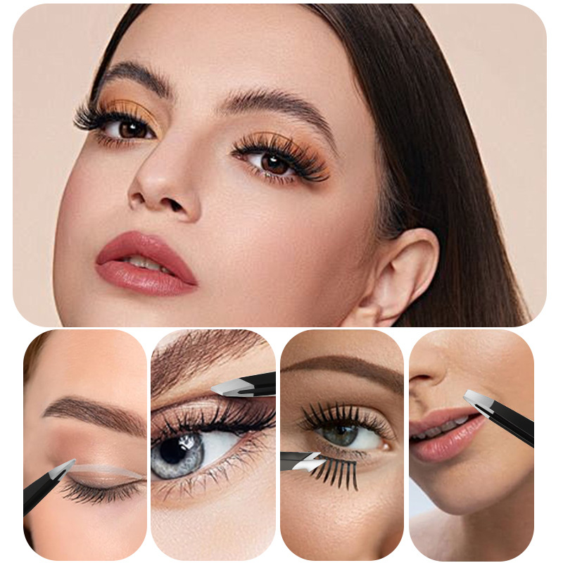 Ouriner pince à sourcils coloré cheveux beauté cheveux fins extracteur acier inoxydable incliné sourcils Clips élimination outils de maquillage