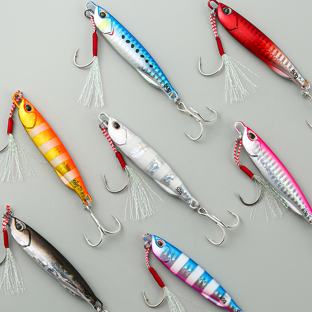 Jigging-señuelo de pesca de lubina Artificial, anzuelo de Metal fundido 2021 Japen, 10/15/20/30/40/50g, fundición a tierra
