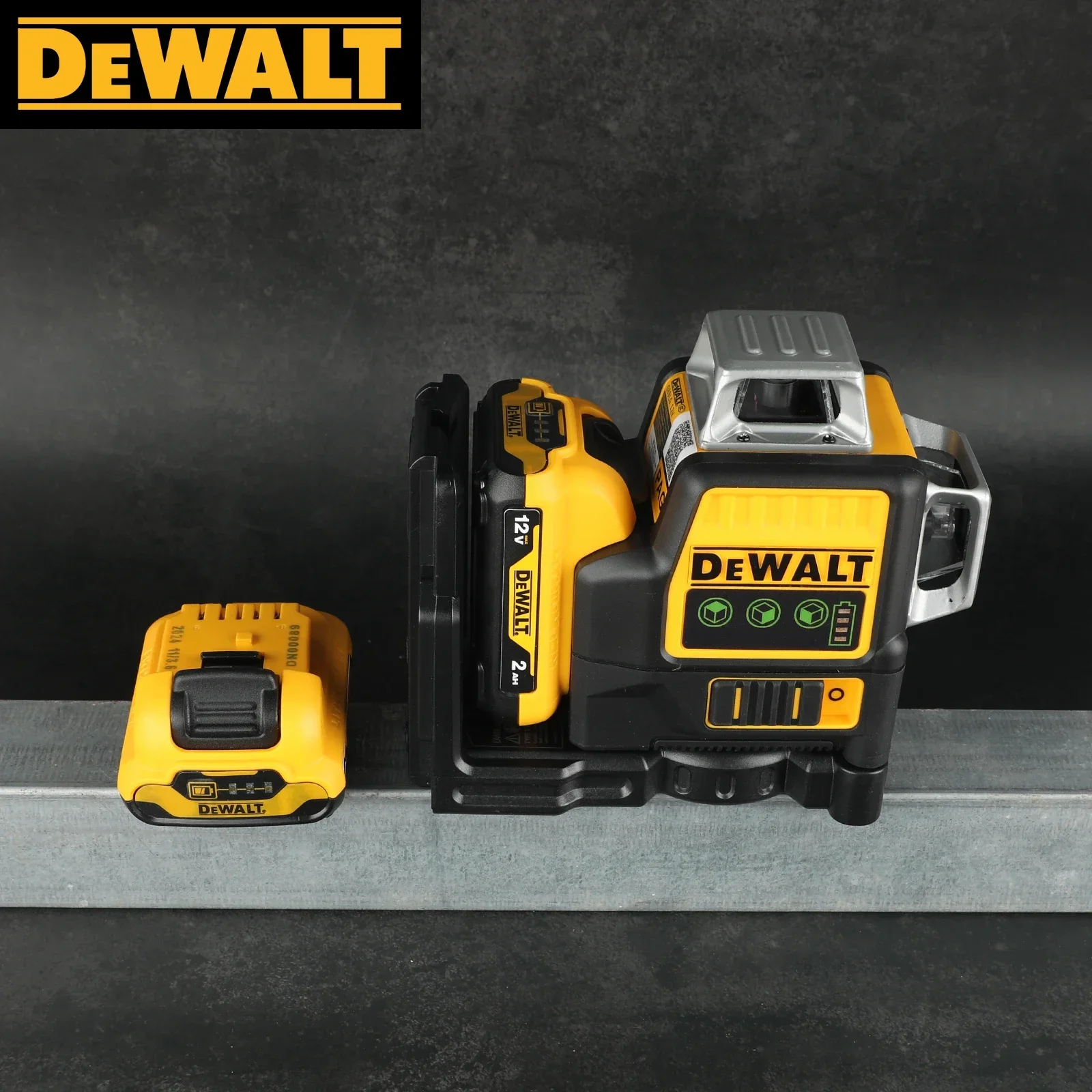Dewalt DW089LG 3 lados * 360 grados láser lineal vertical horizontal 12V batería de litio herramienta de medición de nivel verde al aire libre