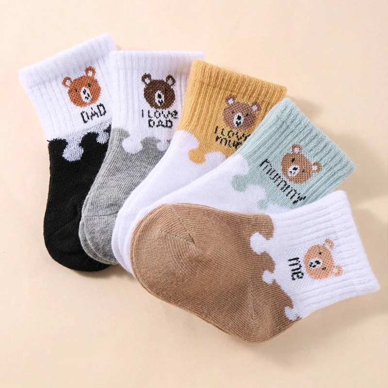 5 pares de calcetines de bebé calcetines tobilleros elásticos de corte bajo calcetines infantiles para recién nacidos niños niñas calcetines de bebé