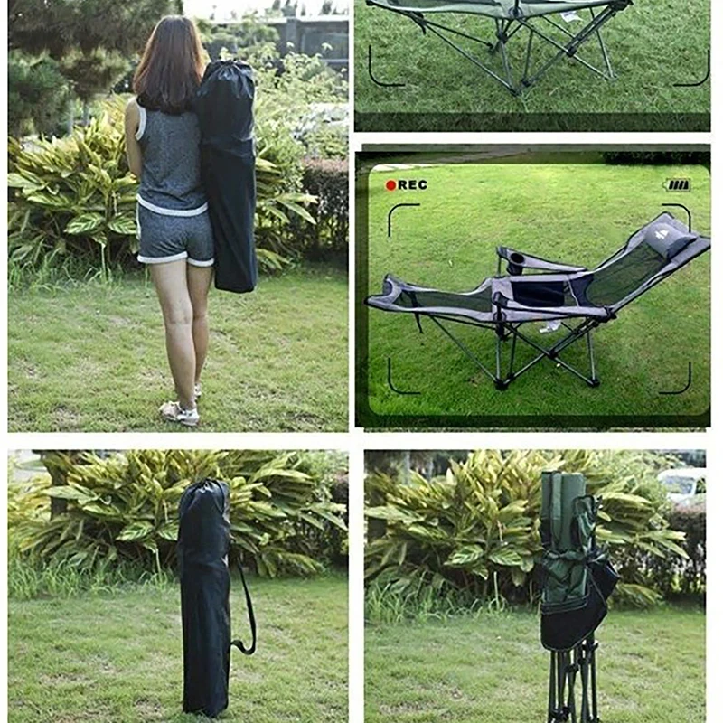 Large Oxford Cloth Camping Chair Storage Bag with Shoulder Strap Foldable Outdoor Equipment  Durable Zipper Travel Tote