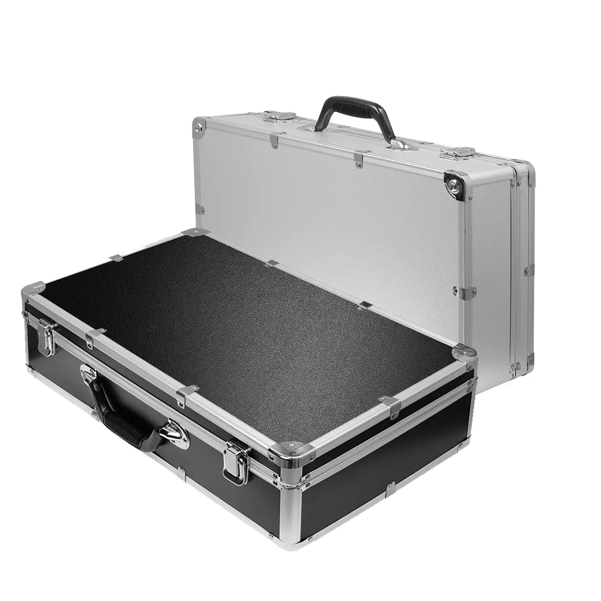 Boîte à outils de rangement d'instruments de sécurité en alliage d'aluminium, boîte à outils d'équipement, mallette de transport extérieure avec coton absorbant les chocs à l'intérieur