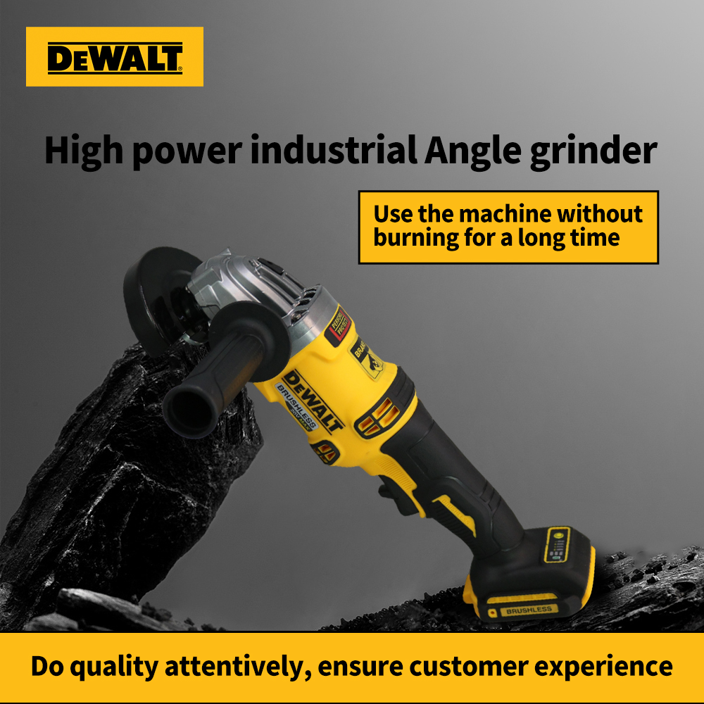 DEWALT-amoladora angular sin escobillas DCG414, corte de Metal/madera/tubería, carga de 100/125/150MM, pulidora, herramientas eléctricas