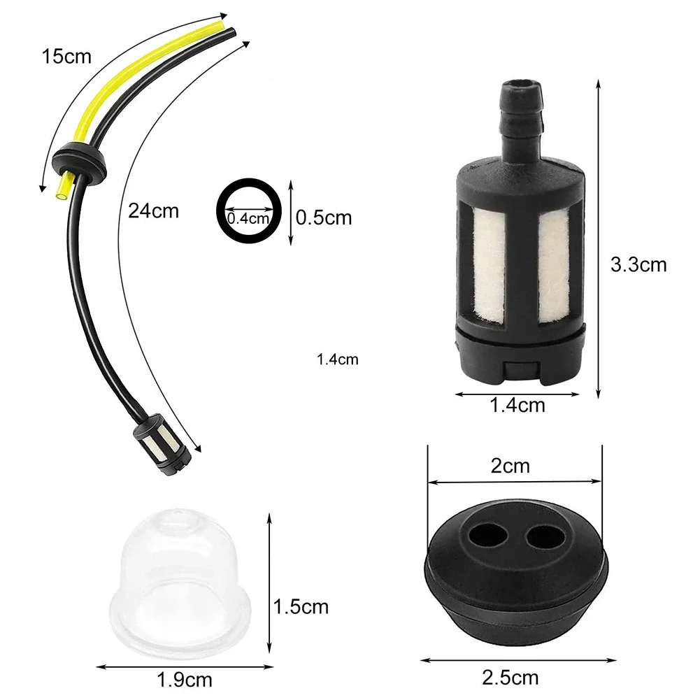 Kit universale de filtro de conduite de carburant per coupe gazon, 3 set, per débroussailleuse,tondeuse à gazon,apprenditori
