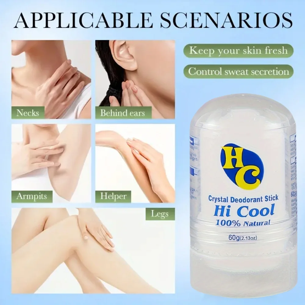 New Alum Stick Body Odor Remover Antiperspirant Stick 60g Deodorant Stick Alum Crystal Deodorant Underarm Removal For Women Man
