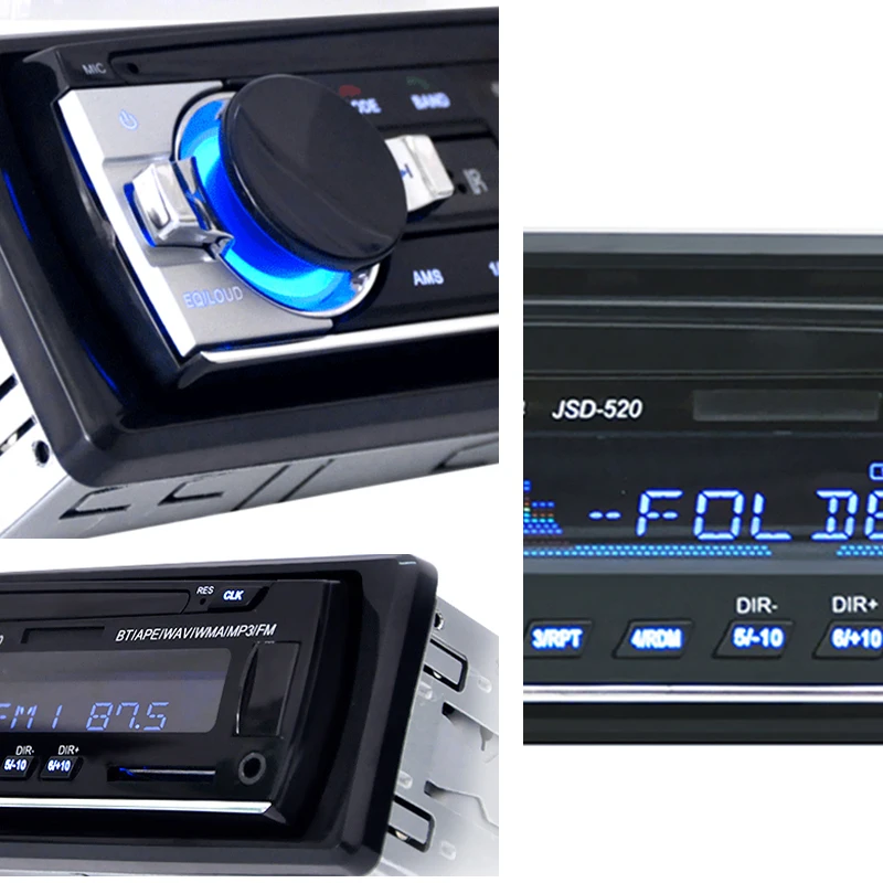 Hippcron 1 Din autoradio stereo mp3-speler digitale Bluetooth FM-ontvanger autoradio met AUX / USB / TF-kaart in dashkit