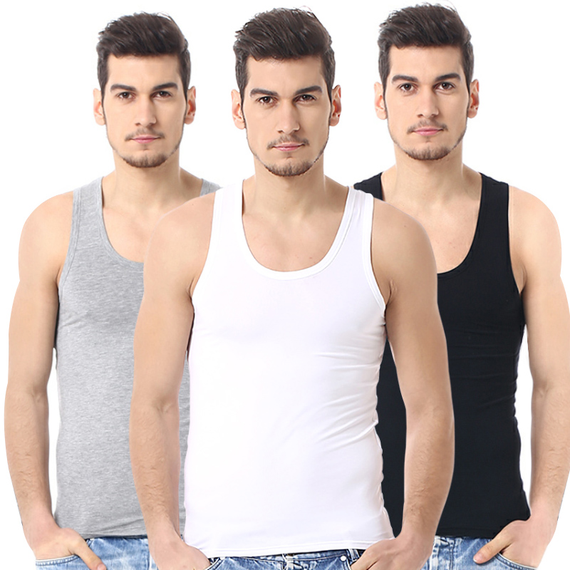 Chaleco de algodón puro para hombre, Top sin mangas, informal, apto para jóvenes, Fitness, 4 estaciones