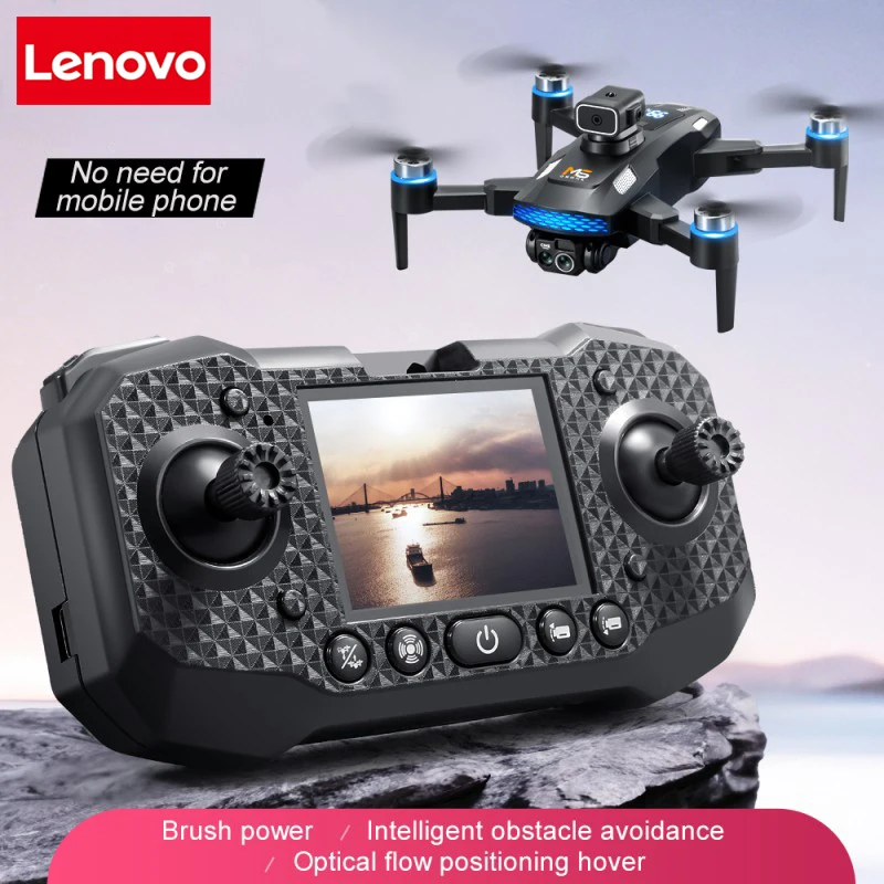 Lenovo m6 drone profissional 8k aéreo hd câmera dupla 5g wifi inteligente evitar obstáculos com tela gps sem escova rc drone