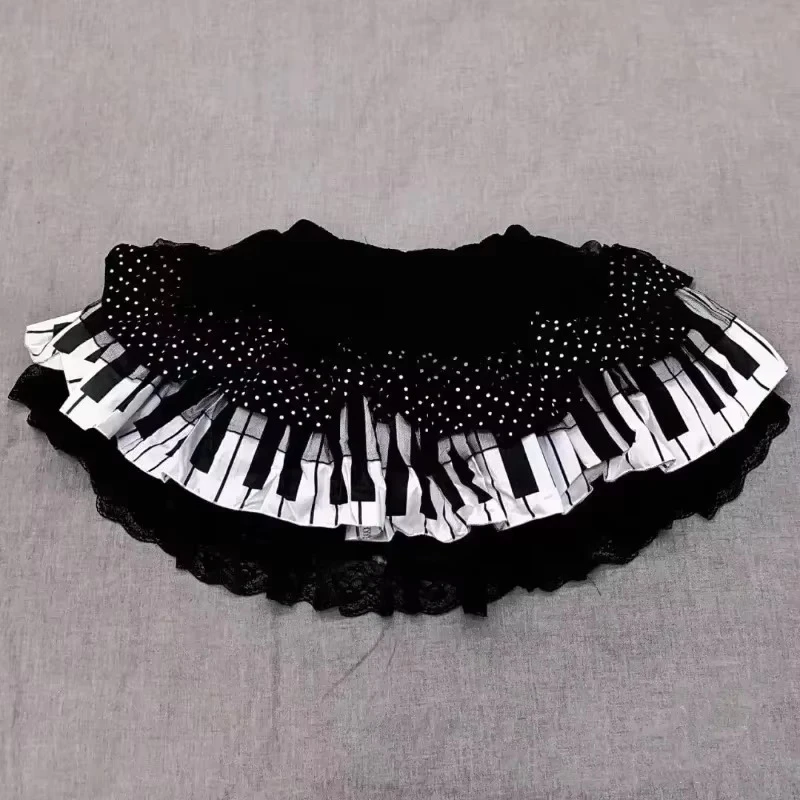 Japanese Y2k Cute Ruffled Plaid Skirt Punk Rock Subculture Cake Skirts Japanese Preppy Style Casual New 2025 Women Skirts