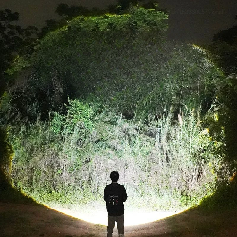 Xiaomi Outdoor Flashlight Portable Strong Light Variable Focus With Floodlight Side Lights Home Portable LED Flashlights Camping