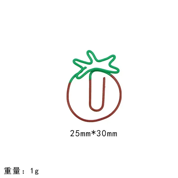 10/20pcs Rosso Retro Giapponese Graffetta di Carta Pomodoro Fragola Ciliegia Scrapbook Graffetta Libro Pagina Memo Clip Fisse Forniture Per Studenti