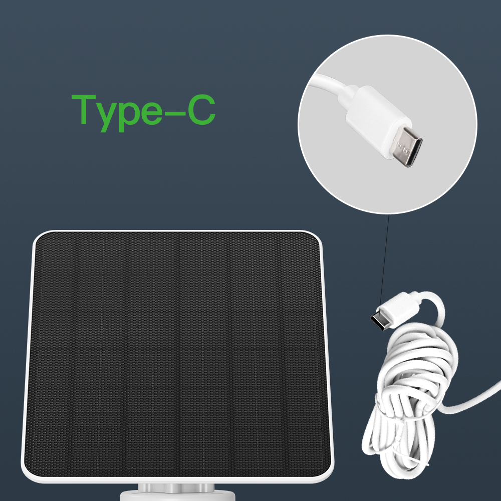 3W 6W 5V Solar Panel Micro Type-C Outdoor Solar Cells Charger Solar Panels for Security IP Camera/Small Home Light System