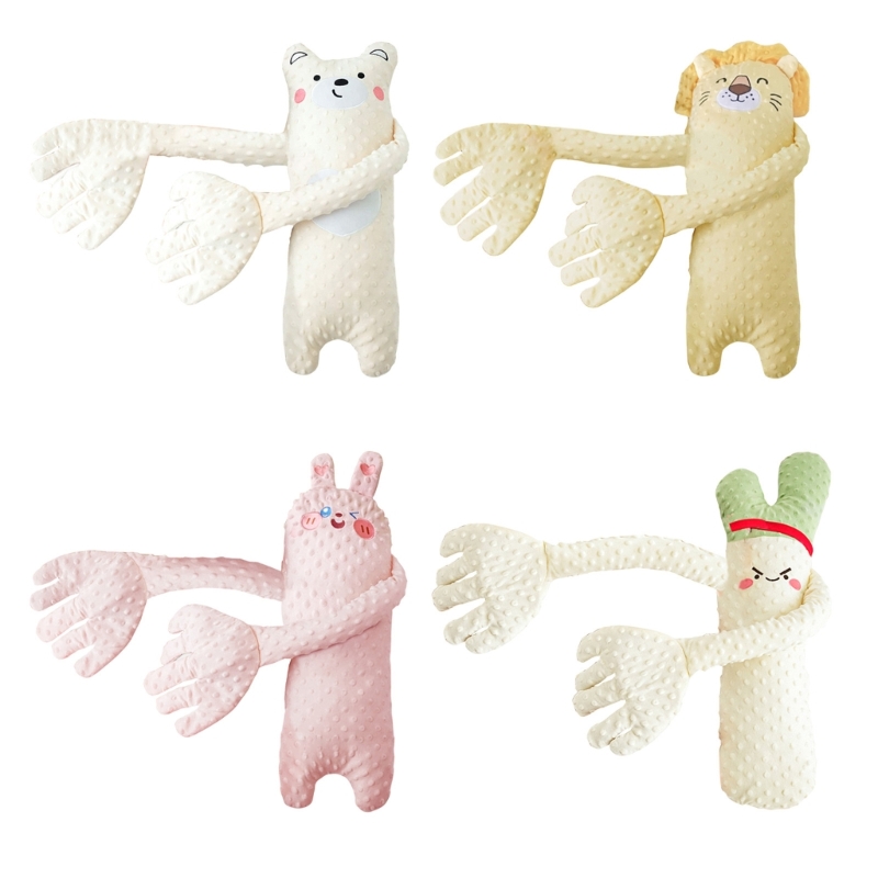 Ayuda para dormir de bebé de dibujos animados, almohada de mano relajante, pacificar la mano de la muñeca con control remoto sin música para recién nacidos, comodidad para dormir