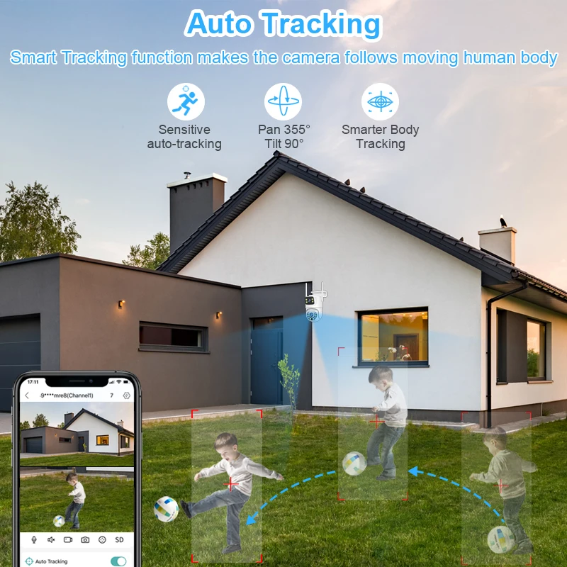 Sistema CCTV inalámbrico Smar, Kit de cámara WiFi, cámaras IP de 6MP con Audio de seguridad de doble lente, conjunto de videovigilancia NVR de 8 canales ICse