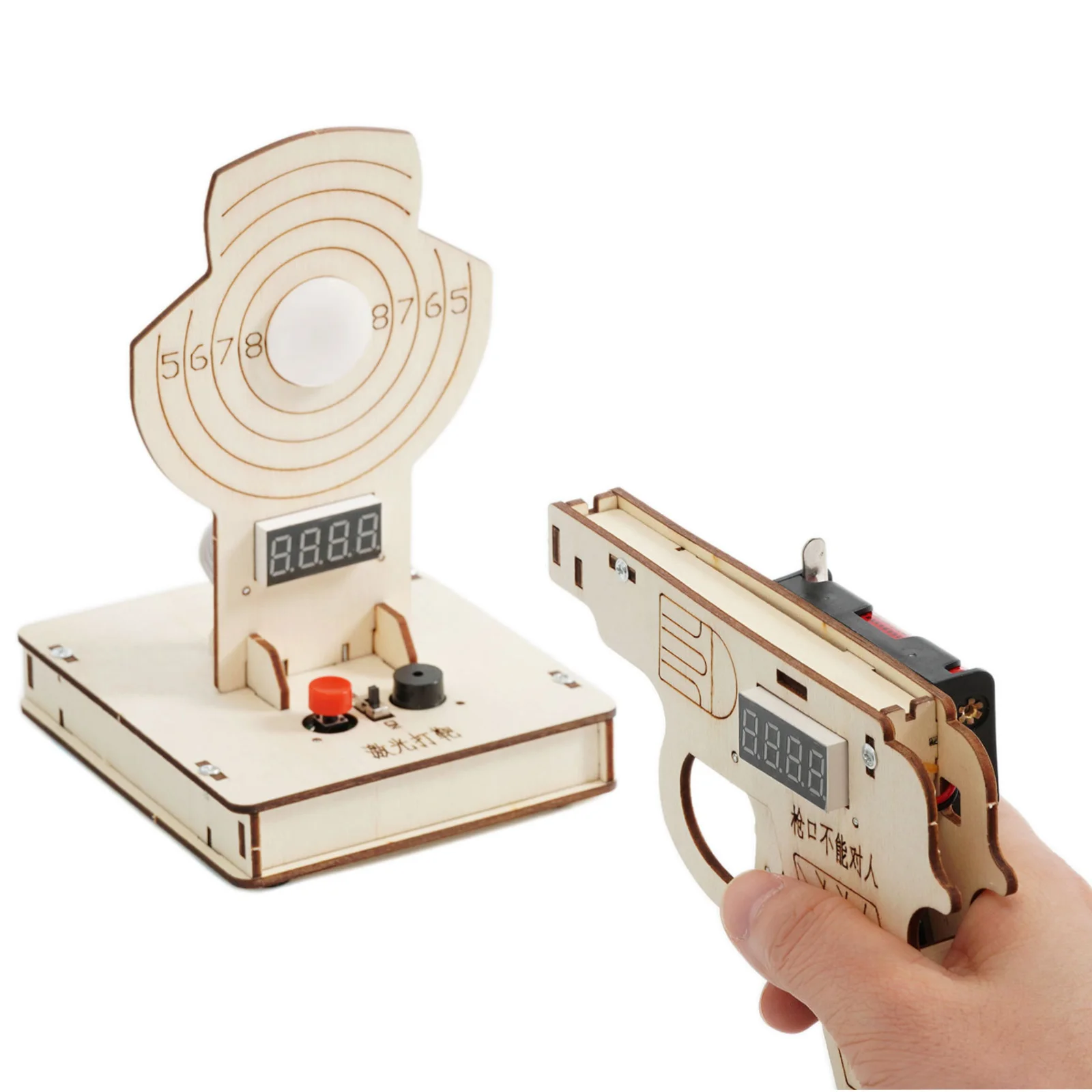 DIY Laser Target Shooting Device Model Science Toys for Kids Physics Experimental Tool Kit Children Educational Toys