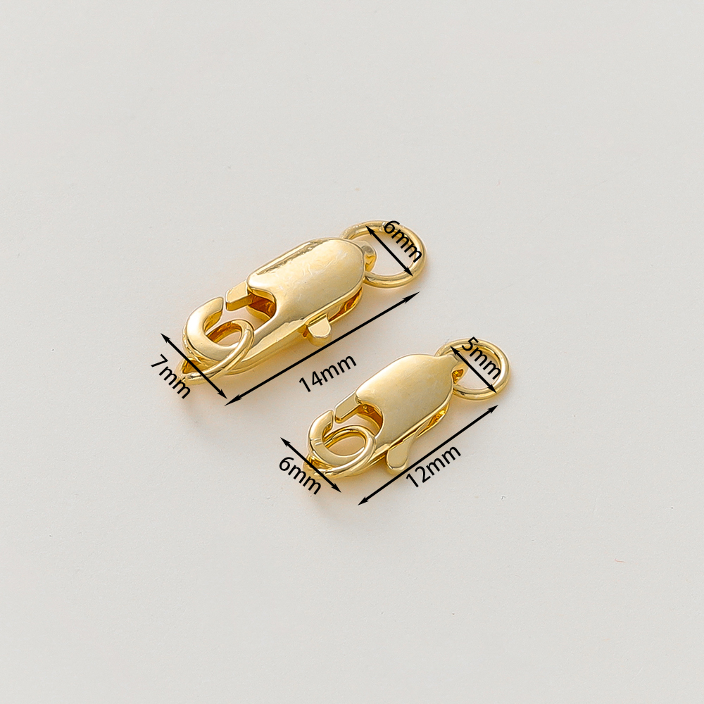 10 Uds. De latón chapado en oro de 14K/18K, cierre de langosta con 20 Uds. De anillos abiertos para saltar, Kits de accesorios DIY, conector para pulsera, fabricación de joyas