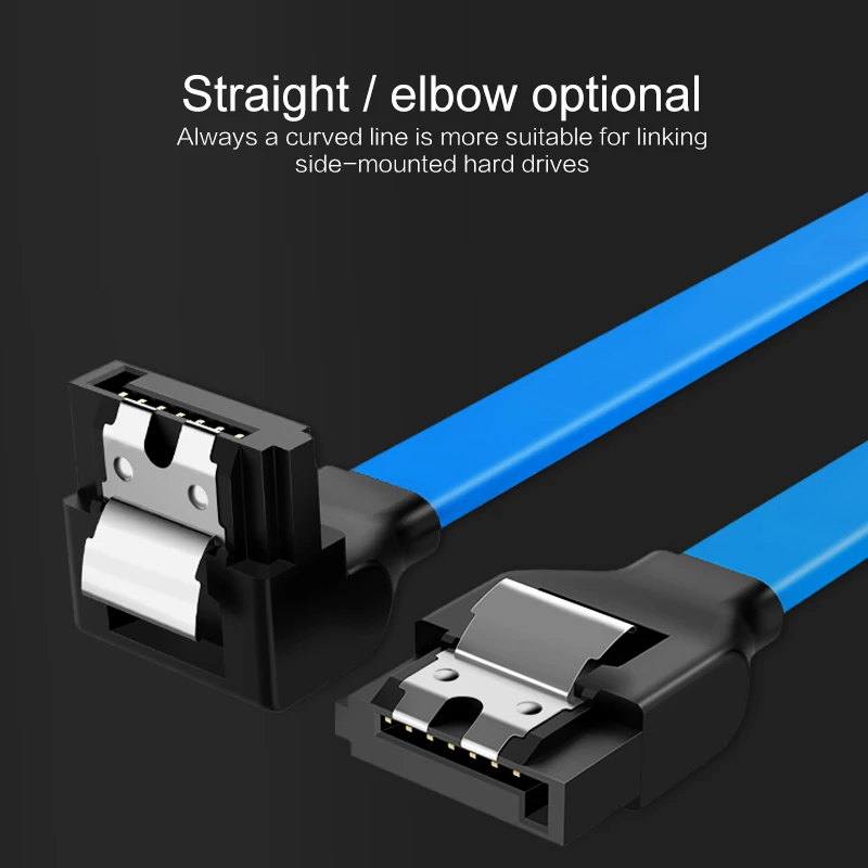 New 40/50cm Sata3.0 Solid State Hard Disk Serial Data Cable 6Gb/s Multi-Spec Flexible Sata Hard Disk Fast Transmission Cable