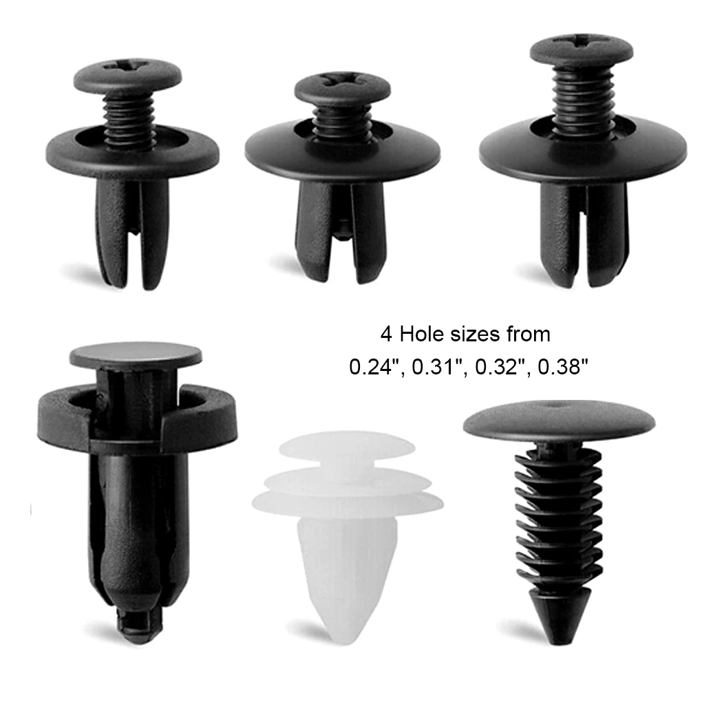 100pcs Mixed Auto Fasteners Car Bumper Clips Fasteners Rivet for Renault Clio 3 Megane 2 Scenic 2 Kangoo
