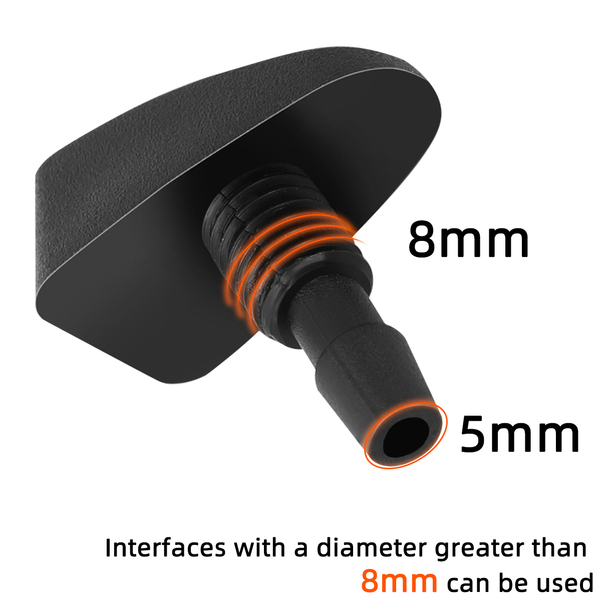 Car Front Windshield Wiper Nozzle Spray Kit, Universal Windshield Washer, Lavadora automática para a maioria dos carros