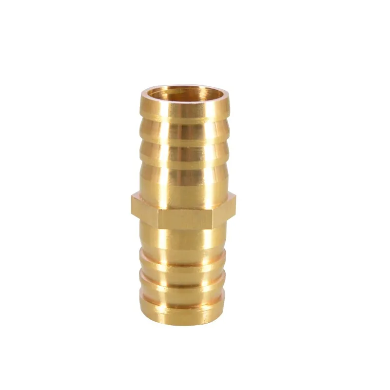 แก๊สทองแดง Barbed ขั้วต่อ Coupler อะแดปเตอร์ทองเหลืองตรงท่อท่อเท่ากับ Barb ลด Joint 3 4 5 6 7 8 10 12 14 16มม.