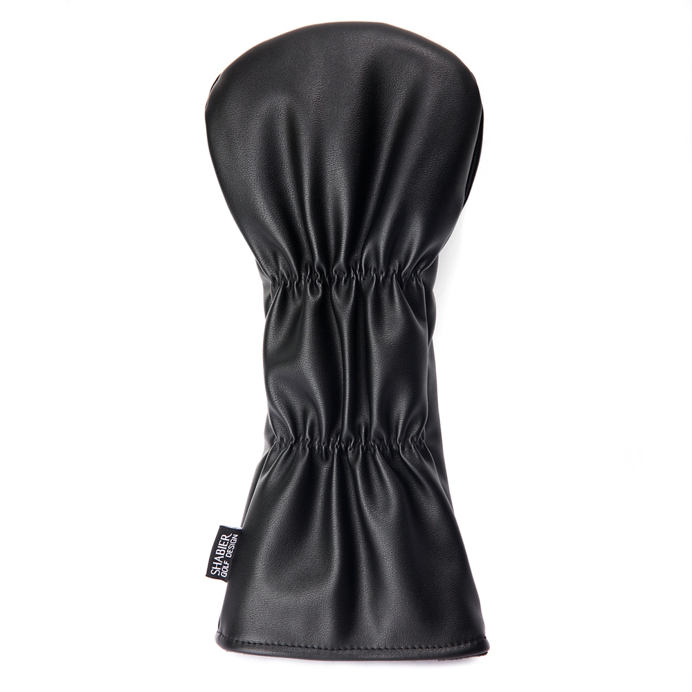 Cuero negro de la PU 1 3 5 X apliques Golf Driver Fairway Hybrid UT club headcover set