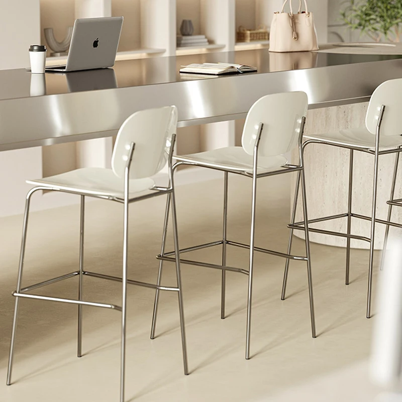 Silla de playa con respaldo minimalista, taburete moderno para dormitorio, restaurante de recepción, Sillas de recepción de lujo nórdicas, muebles únicos
