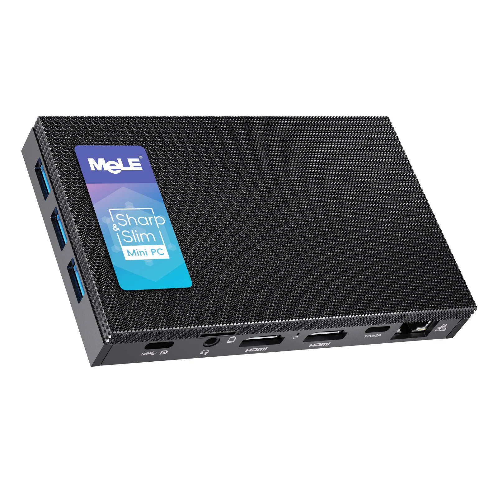 Bezwentylatorowy minikomputer MeLE Quieter3C, Celeron N5105, 8 GB, 128 GB, w pełni funkcjonalny USB-C, WiFi 5, cienki komputer stacjonarny do zastosowań przemysłowych, domowych i biurowych