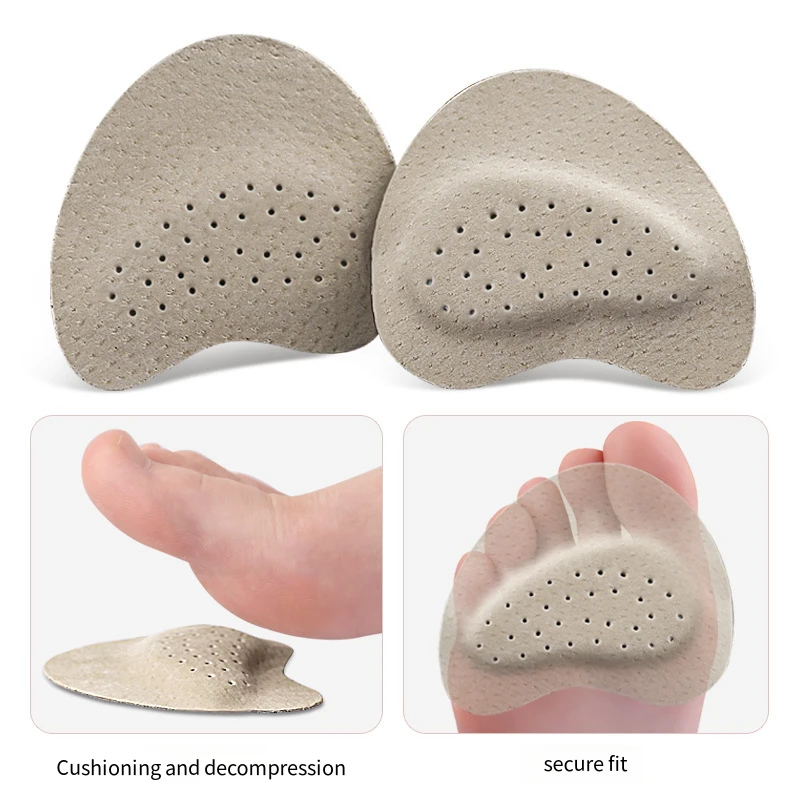 Sandali Adesivi antiscivolo Cuscinetto in pelle per l'avampiede Donna Tacchi alti Sollievo dal dolore Inserto Solette Cuscino per le dita Cura del piede Scarpe Pad