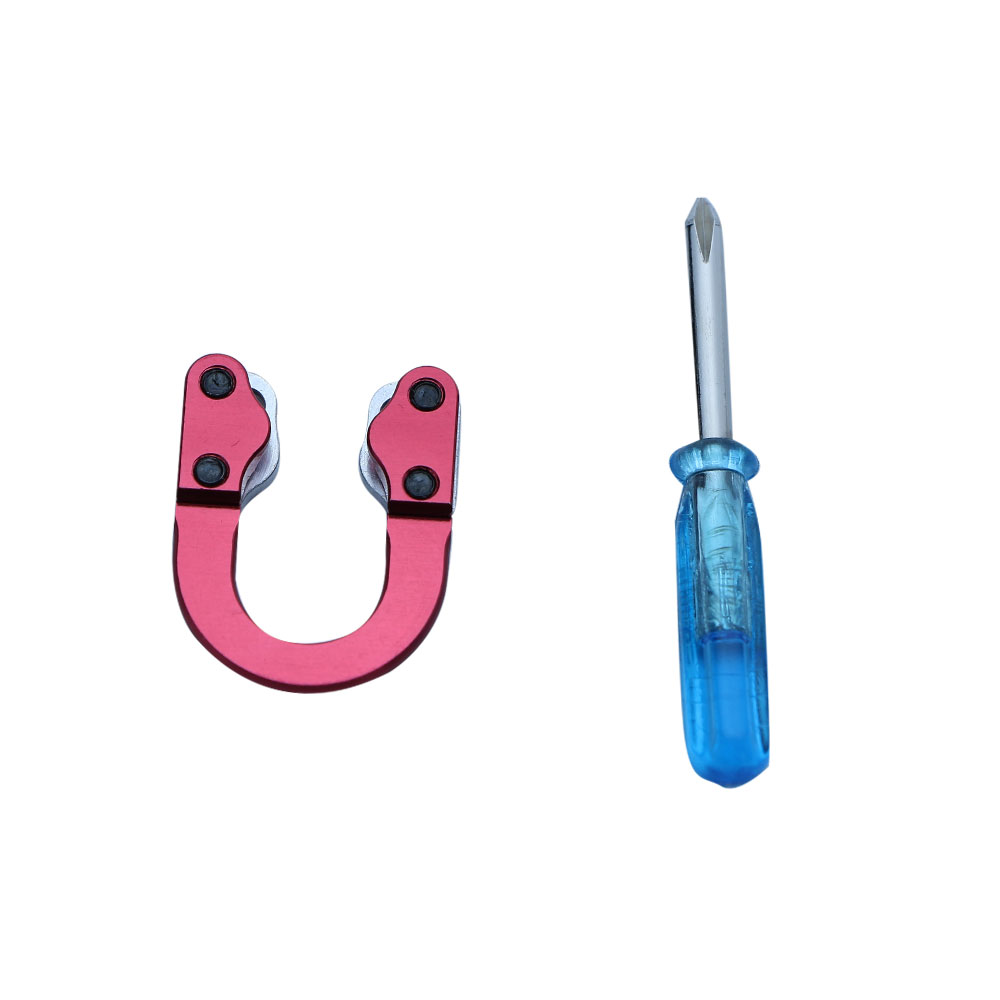 1set Archery D Loop Compound Bow Metal U Nock D Ring with Screwdrivers for Outdoor Shooting Hunting Installation Accessories