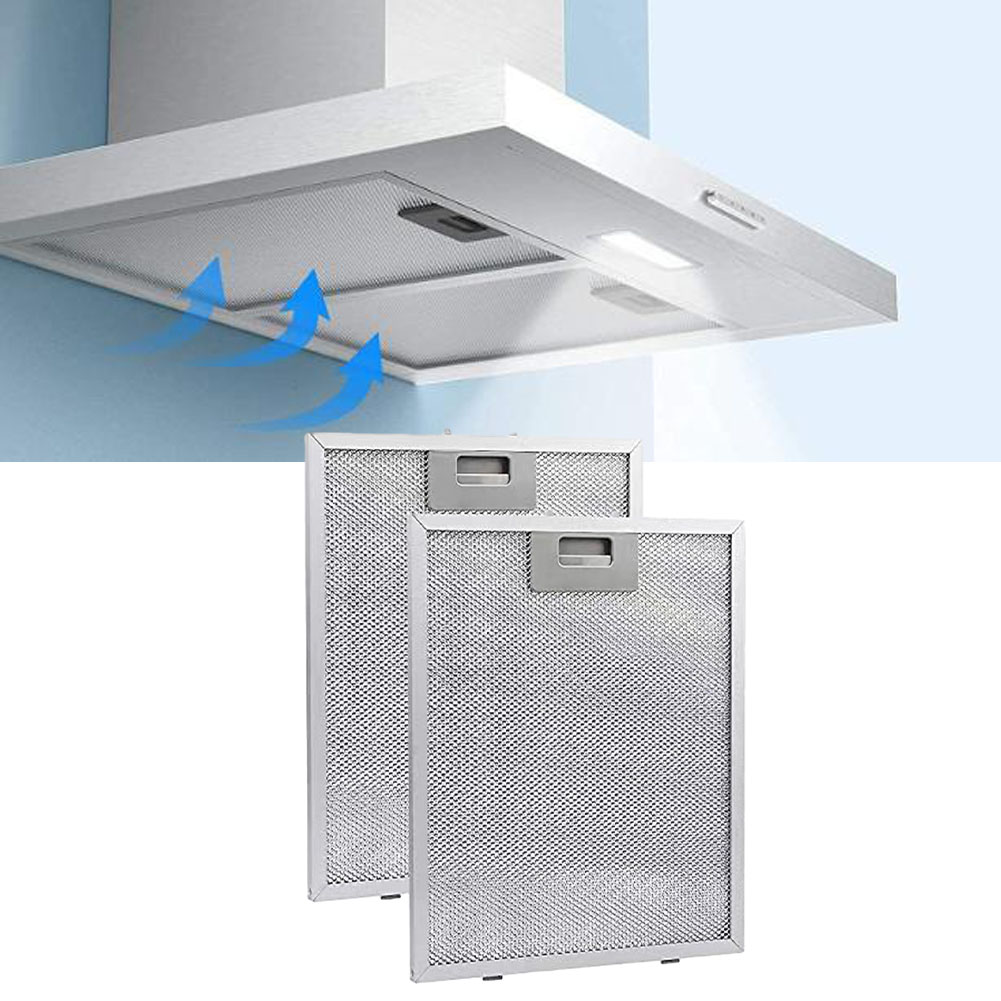 1Pc Stainless Steel Cooker Hood Filters Metal Mesh Extractor Vent Filter 5 Layers Aluminized Grease 320x260x9mm Kitchen Tools