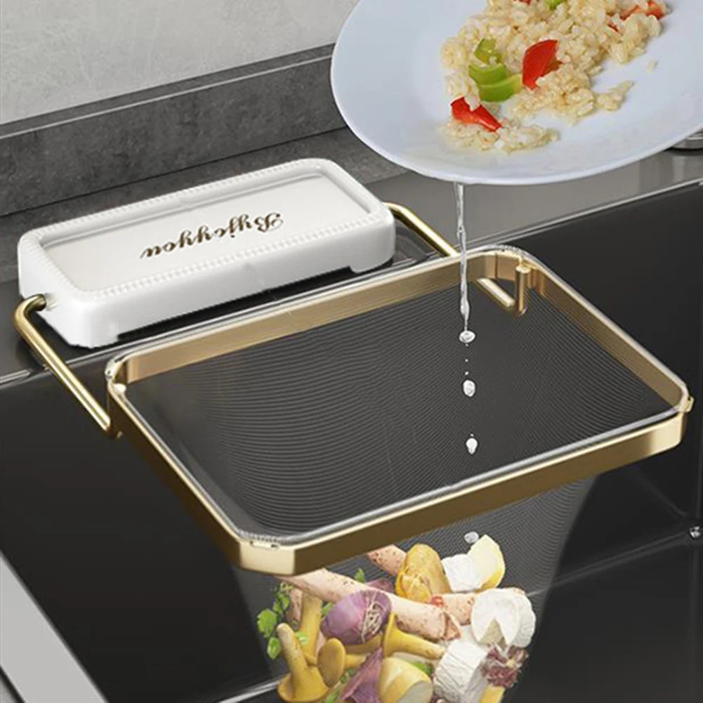 Faltbare Waschbecken Sieb Mesh Tasche Stehen Küche Waschbecken Filter Rack Abfall Müll Net Regal Einweg Müll Mesh Tasche Küche Gadge
