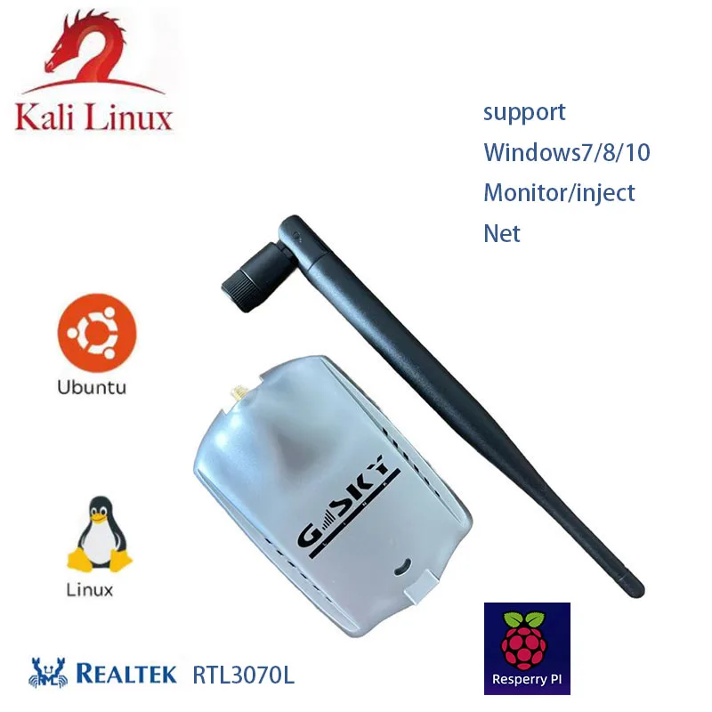 Ralink RT3070L Чипсет Беспроводной USB-адаптер Wi-Fi 150 Мбит/с Беспроводная USB-карта Wi-Fi с ALFA AWUS036NH Та же качество для Kali Linux