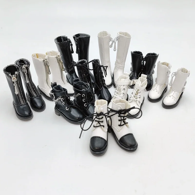 Zapatos de muñeca Blythe, botas, Legging para muñeca Azone Sock OB23 OB24, Media de encaje blanco y negro