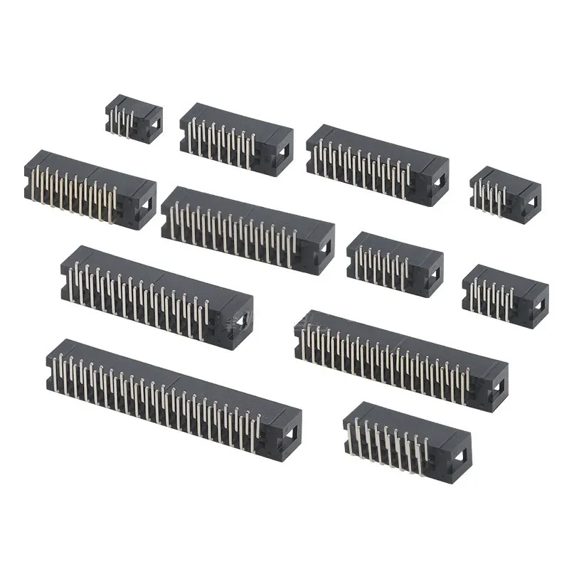 10pcs DC3 6/8/10/12/14/16/18/20/24/26/30/34/40/50P 2.54 มม.IDC ขั้วต่อซ็อกเก็ต ISP ชาย Double-spaced ตรง/โค้งเข็ม SMD