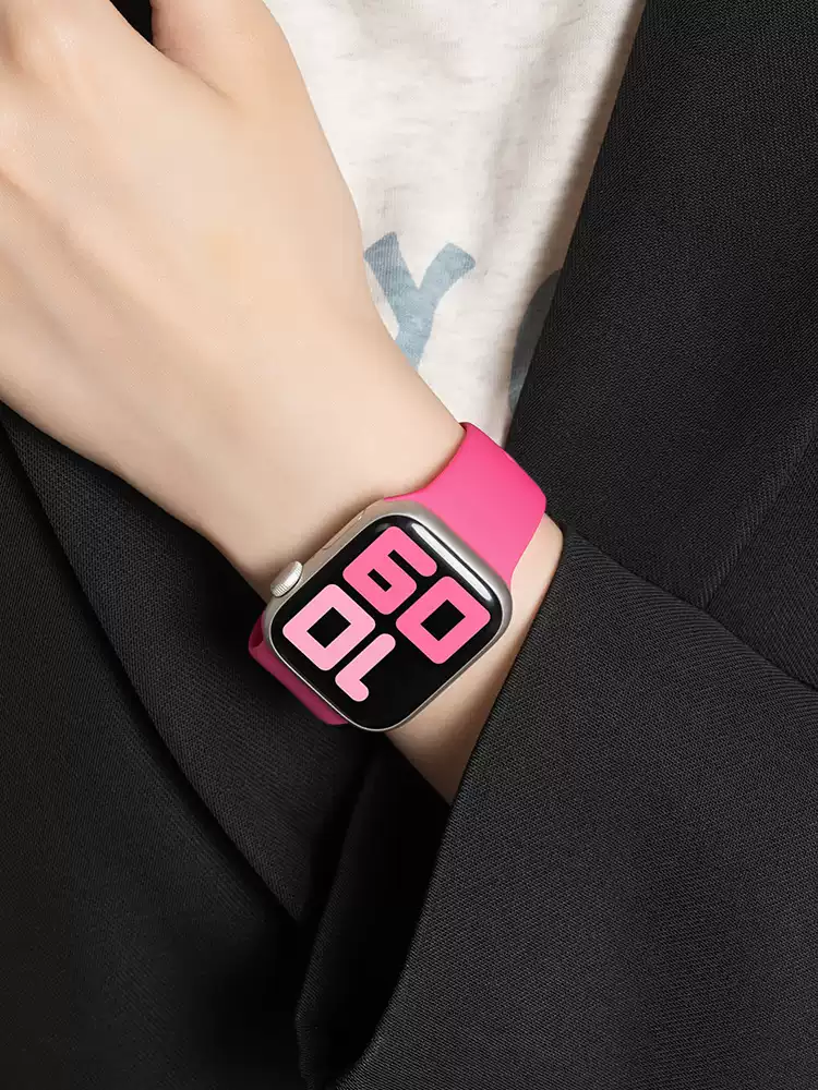 Correa de silicona para Apple Watch S11 S10 46mm 42mm 45mm 44-40mm pulsera deportiva iwatch series 8 7 6 5 4 3 SE 9 Ultra 2-3 49mm