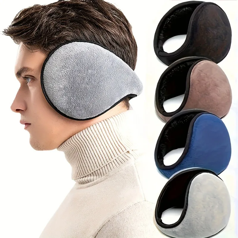 Orejeras de piel cálidas para invierno Unisex, orejeras de lana suaves y cálidas para ciclismo al aire libre, esquí, pesca, accesorios de ropa para hombres y mujeres
