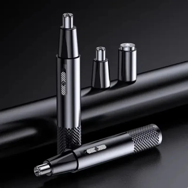 หูและจมูกผมTrimmerสําหรับชาย 360 หมุนDual-Bladeเครื่องโกนหนวดไฟฟ้าProfessionalหูจมูกผมClipperกําจัดขนบนใบหน้า