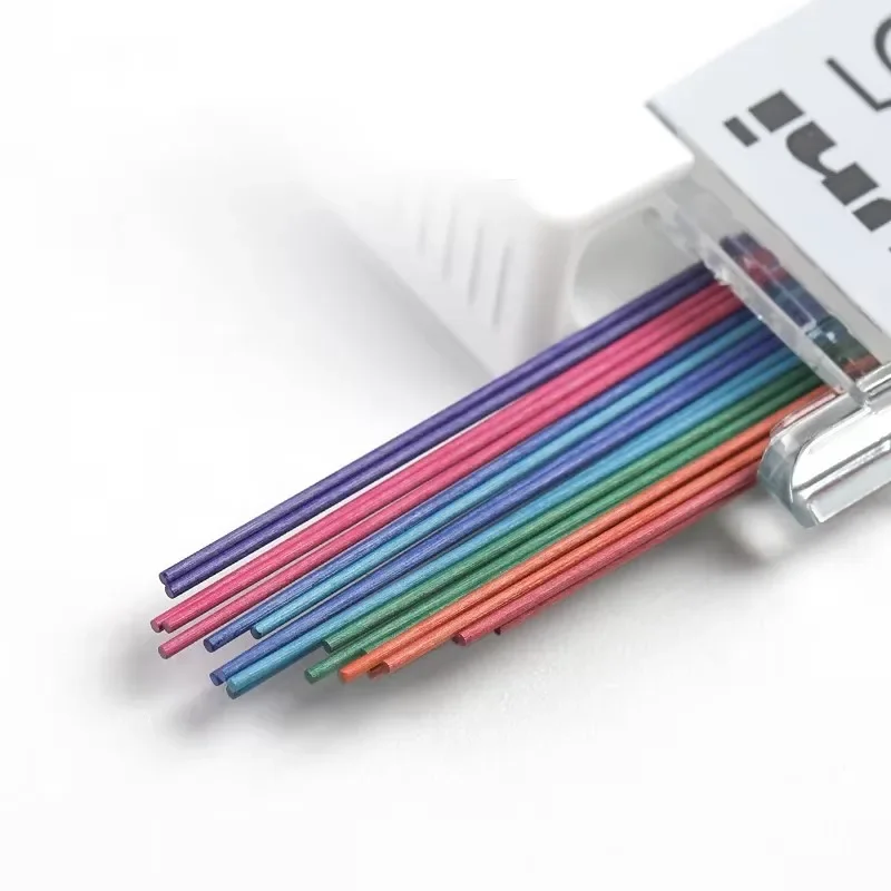 Japão uni nano dia cor 0.5-202ndc lápis mecânico colorido leva recargas 0.5mm material de escrita 202ndc