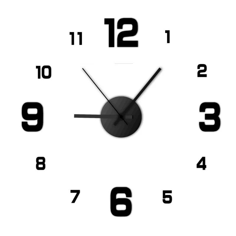 Modern Home Creative Frameless DIY Wall Decoration Wall Decoration Silent Clock Living Room Office Bedroom Wall Decoration Art