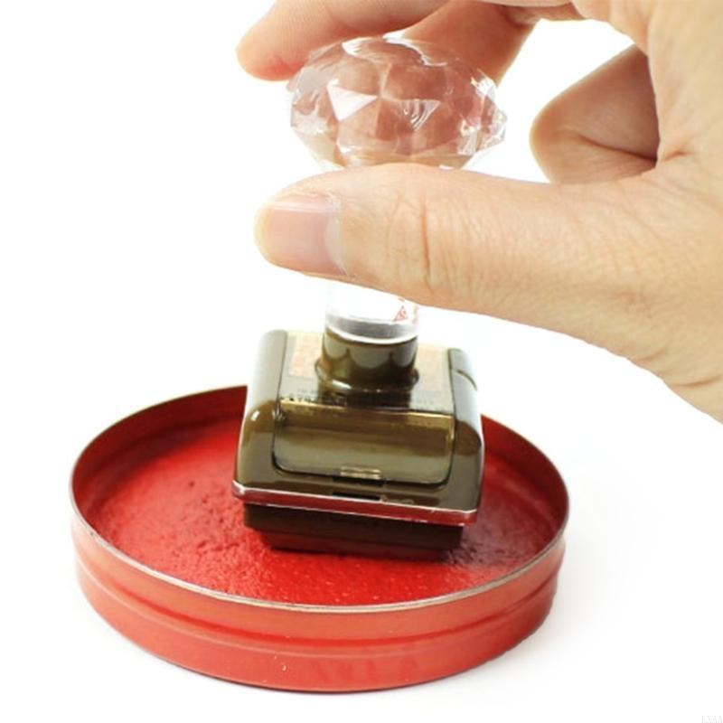 LXAA Rotes Daumenabdruck-Stempelkissen, waschbares Finger-Stempelkissen für den Bürogebrauch, Fingerdruck-Stempelkissen,