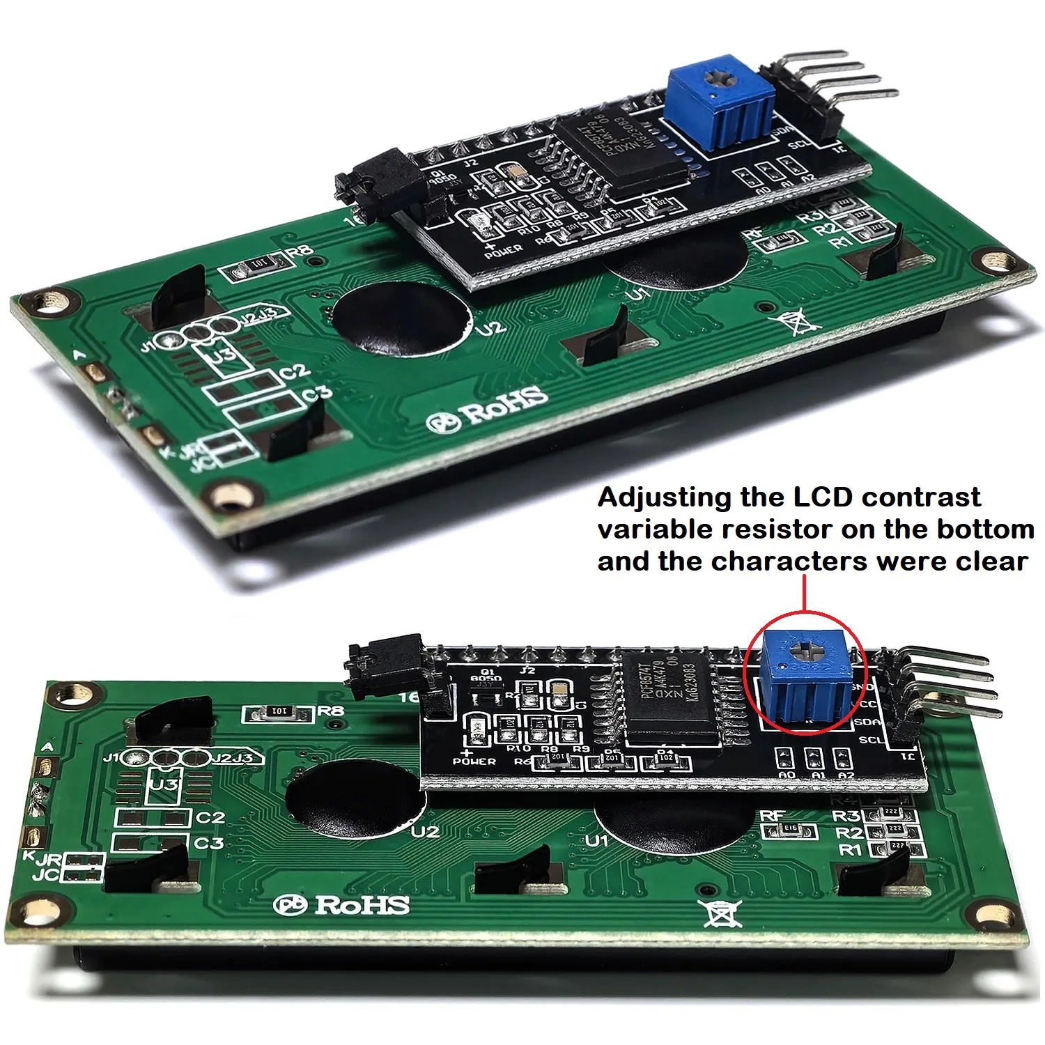 LCD1602 IIC Модуль ЖК-дисплея 16x2 символов ЖК-дисплей PCF8574 PCF8574T Интерфейс адаптера I2C 5 В Синий Желтый Зеленый Экран для Arduino