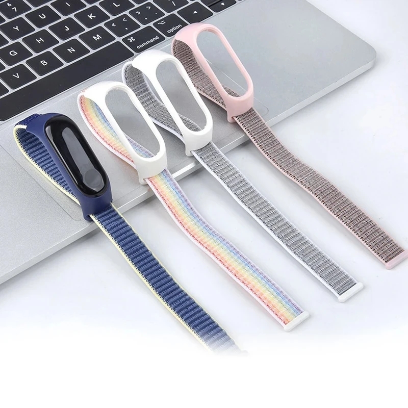 Nylon Loop Strap For Xiaomi Mi Band 8 7 6 5 4 3 Bracelet SmartWatch Wristband Replacement Sport Pulsera Watchband Miband 8 NFC