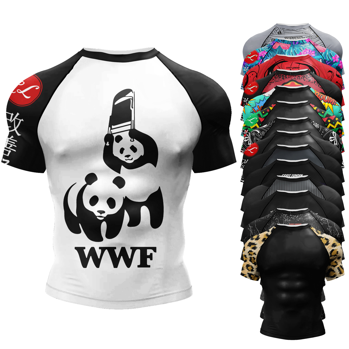 Cody Lundin mężczyźni sublimacja MMA Rashguard Bjj Jiu Jitsu odzież sportowa do ćwiczeń wysoka elastyczna bluzka kompresyjna z nadrukiem 3D