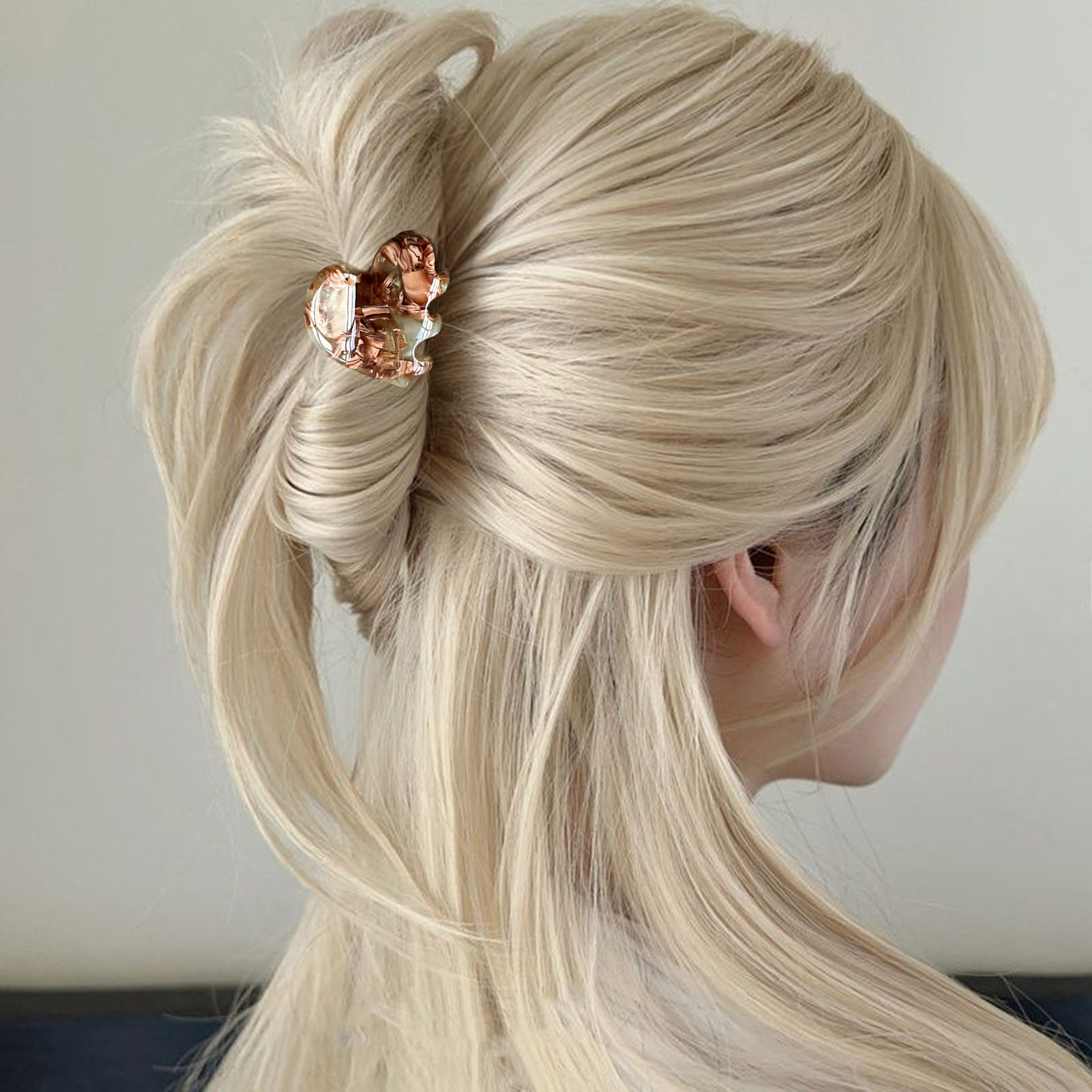 Exquisite Einfache Haar Klaue Kreative Liebe Herz Form Essigsäure Haar Clips Koreanischen Stil Frauen Mädchen Klaue Clips Haar Zubehör