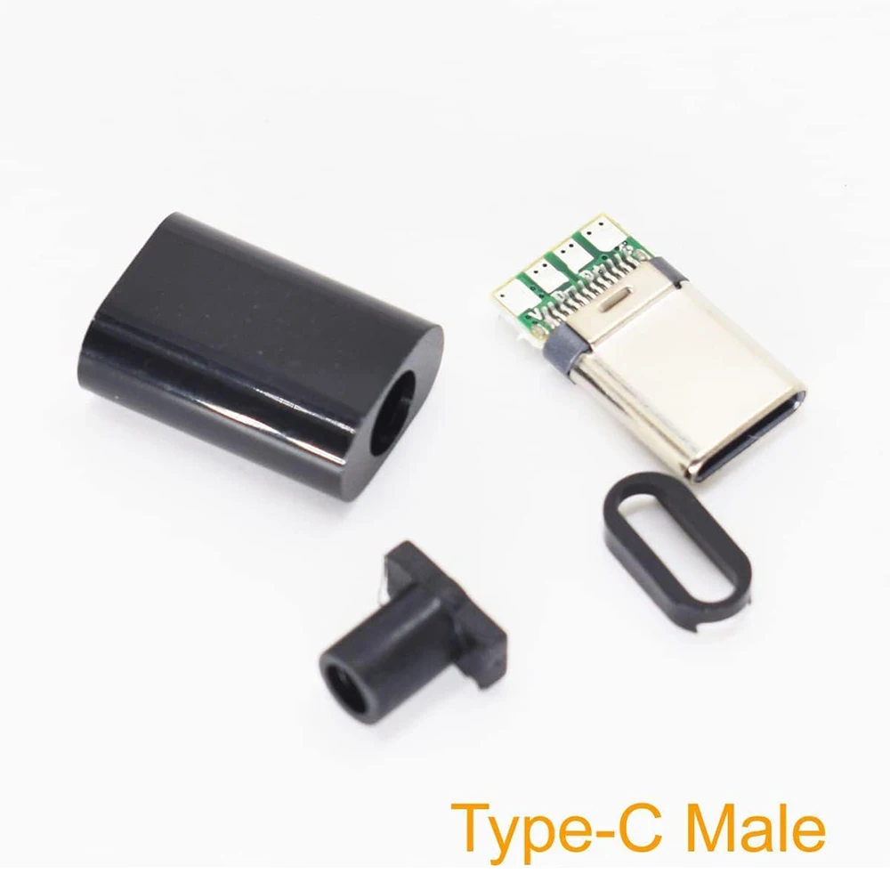 5/10 Sätze USB 3.1 Typ C Stecker Stecker DIY Lötdraht USB C Stecker Adapterkabel für DIY Datenleitung Schnittstelle Stecker Buchse