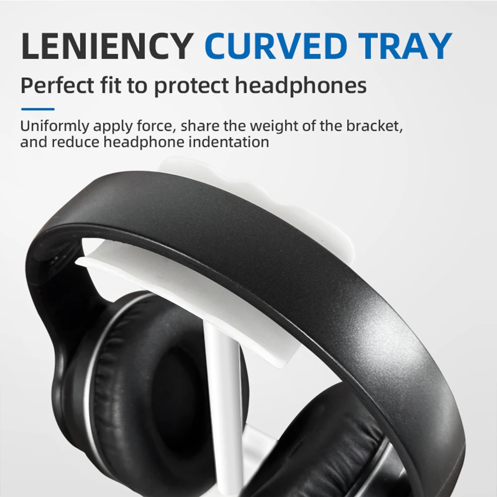 Headphone Stand Holder Space Saving Gaming Headset Stand Rack Desktop Organizer Display Earphone Hanger Bracket