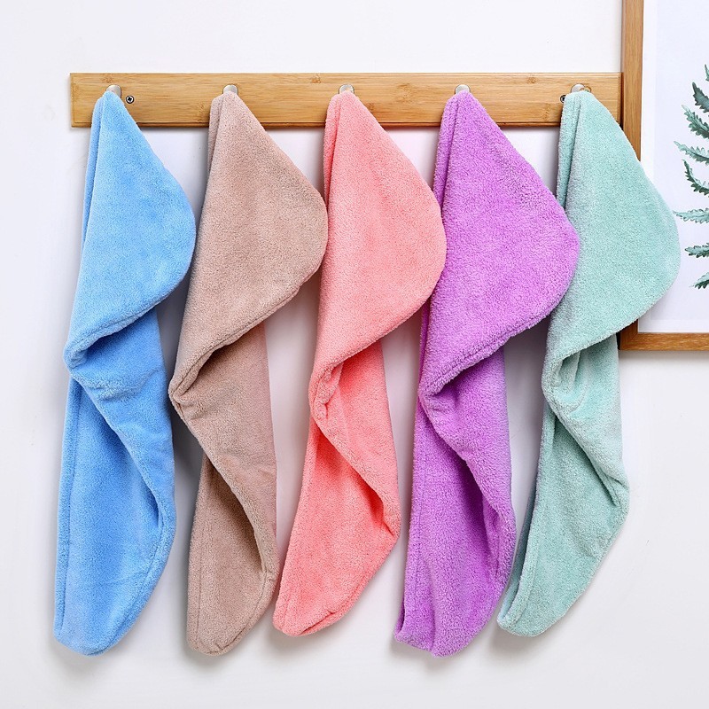 Magic Microfiber Hair Towel Fast Drying Dryer Towel Women Wrap Head Absorption Water Bath Hat Absorbent Towel