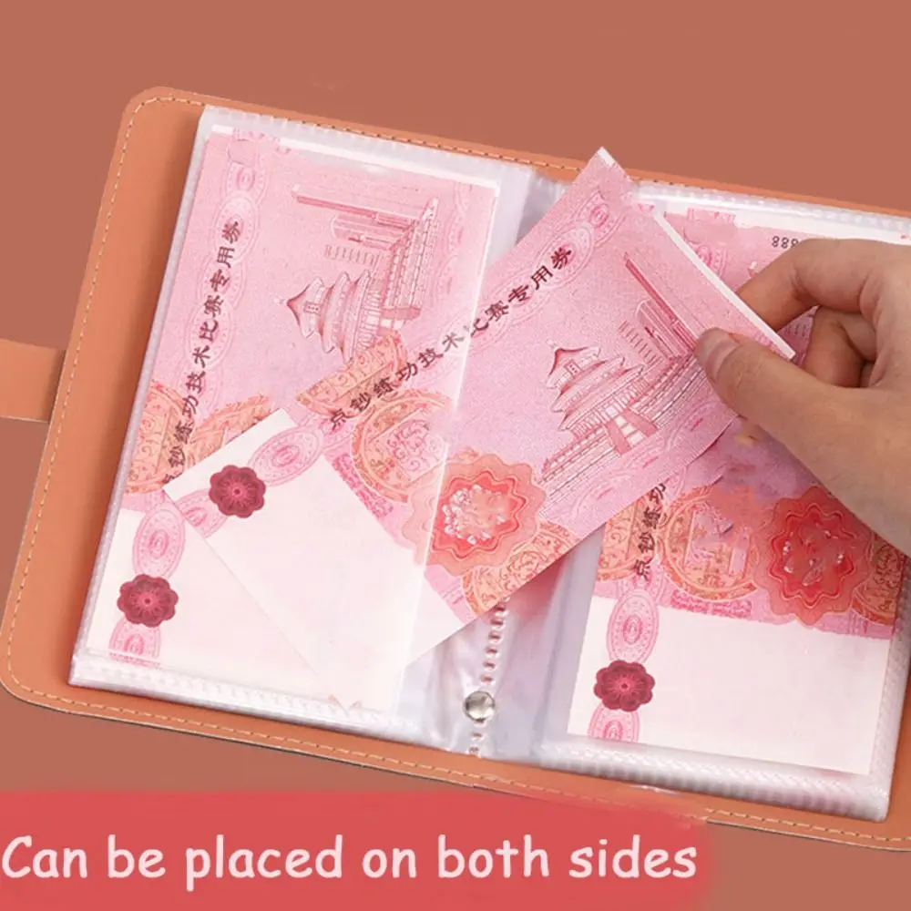 หนัง PU ประหยัดเงิน Binder แบบพกพากระเป๋าสตางค์ Planner Organizer เงินสดซองเติมสมุดบัญชีของขวัญปีใหม่